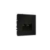 Розетка компьютерная встраиваемая Voltum S70 двойная RJ45+RJ45 КАТ.6, (черный матовый)