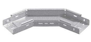 Поворот горизонтальный регулируемый 150х100, толщ. 1,0 мм, гор. цинк Ostec