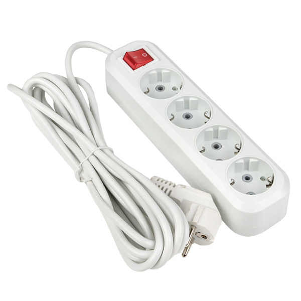 Удлинитель "Эксперт" 4 гнезда 5 метров 16А/3,5кВт с выключателем и заземлением ПВС 3х1 PROxima EKF