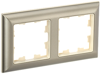 BRITE Рамка 2-мест. РУ-2-Бр беж./шамп. IEK