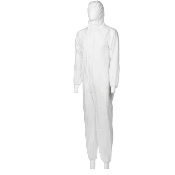 Комбинезон одноразовый с капюшоном Каспер белый 30 г/кв.м (размер 56-58, XXL)