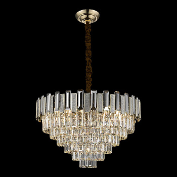 Люстра подвесная Кофейное золото/Прозрачный E14 13*40Вт WE131.13.303 WERTMARK