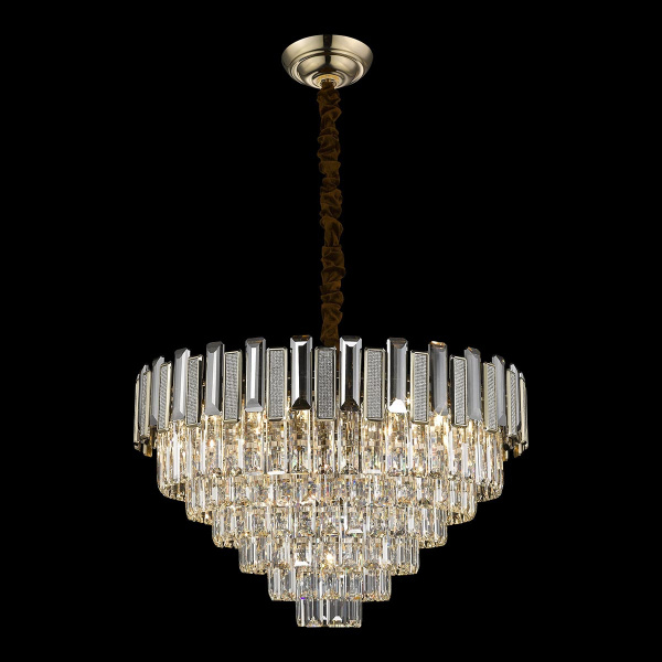 Люстра подвесная Кофейное золото/Прозрачный E14 13*40Вт WE131.13.303 WERTMARK