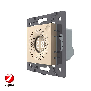 Датчик температуры и влажности ZigBee, цвет золотой (механизм) Livolo