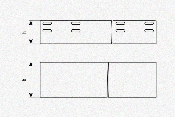 Лоток глухой ЛМГ 600х100х3000 УТ1,5, горячее цинкование S1,5