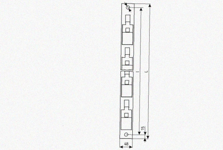 Стойка кронштейна рожкового прямолинейного К1350.001-03 УТ1,5 горячее цинкование, 5 рожков, L690, S3,0