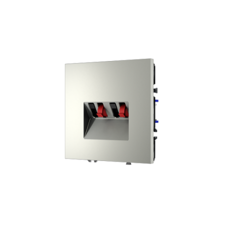 Розетка акустическая встраиваемая Voltum S70 4-местная, (сталь)