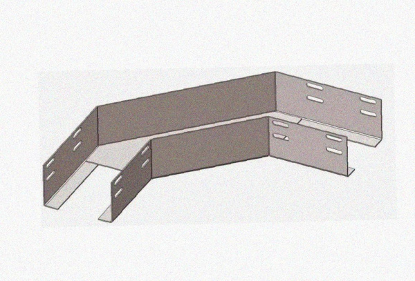 Лоток угловой глухой КГГ 200х60-90 УХЛ1 поворот на 90, горячее цинкование, S1,0