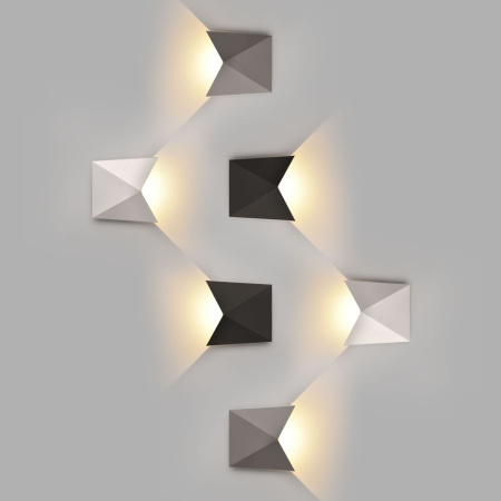 Уличный настенный светодиодный светильник 9Вт 4000К черный IP54 Batterfly (a038824) Elektrostandard