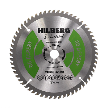 Диск пильный Industrial Дерево 190*20*60Т HW197 Hilberg