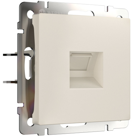 Встраиваемые механизмы Розетка Ethernet RJ-45 (айвори матовый) Werkel