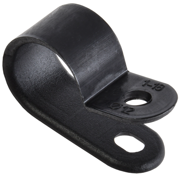 Скоба крепежная 12мм нейлоновая черная (50шт) IEK