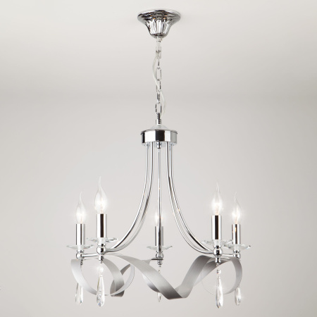 Подвесная люстра в классическом стиле 5*E14 60Вт хром IP20 Adelia (60064/5 хром) Eurosvet