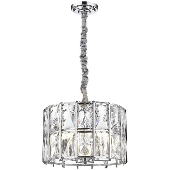 Люстра подвесная Хром/Прозрачный E14 5*40Вт WE148.05.103 WERTMARK