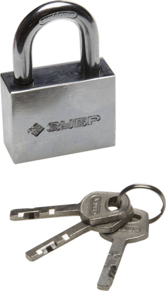 Замок "Мастер" навесной, стальной корпус, закаленная дужка, 50мм ЗУБР