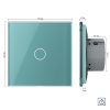 Сенсорный выключатель с таймером 1 клавиша 1 модуль Зеленый Livolo