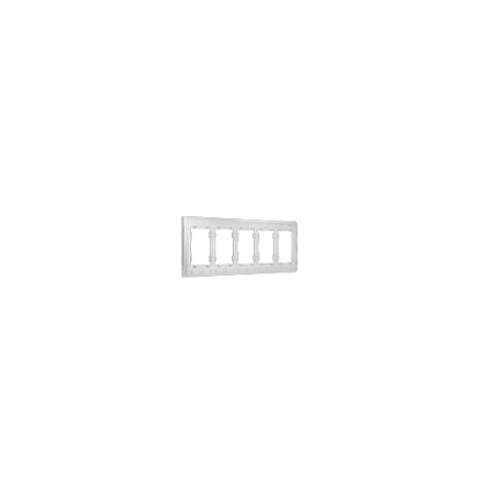 Рамка стеклянная Voltum S70 на 5 постов, (белый, стекло)