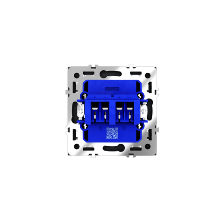 Розетка акустическая встраиваемая Voltum S70 4-местная, (графит)