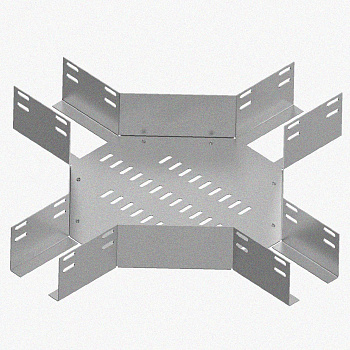 Лоток крестообразный перфорированный КМ 600х100 УХЛ1, горячее цинкование, S1,5