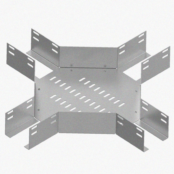 Лоток крестообразный перфорированный КМ 600х100 УХЛ1, горячее цинкование, S1,5