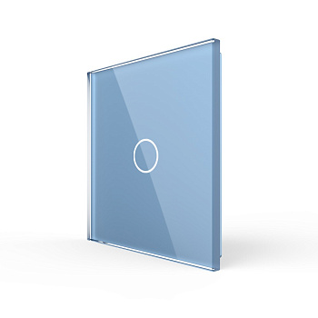 Панель для одноклавишного выключателя синяя Livolo