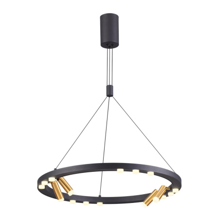 Подвесной св-к LED 48W 4000K BEVEREN черный/золотистый/металл ODEON LIGHT