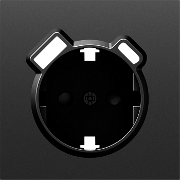 Donel S08 черный графит накладка для розетки Schuko с зарядным устройством USB A+C, со шторками 16A 250 В~,серия DB