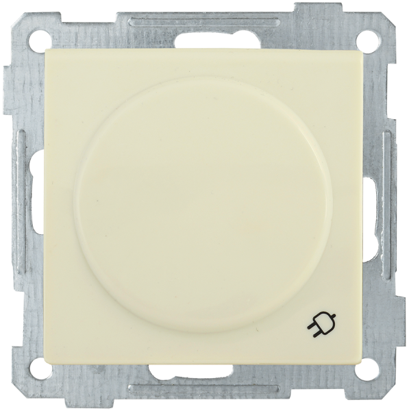 Розетка РС16-1-0-Б с з/з с защитной шторкой и крышкой 16А BOLERO кремовый IEK