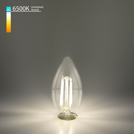 Филаментная светодиодная лампа Свеча (C35 прозрачный) E27 9Вт 6500К (a056256) Elektrostandard