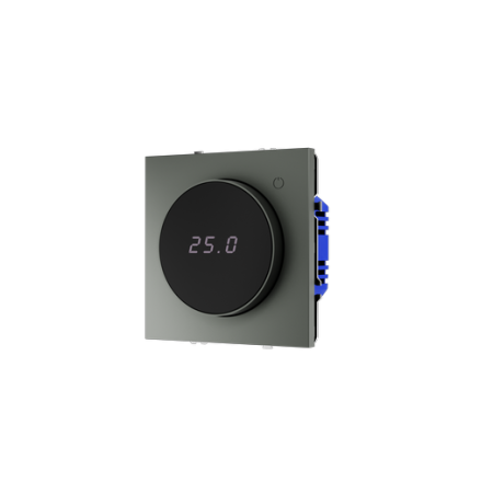 Терморегулятор электронный Voltum S70 с индикацией и датчиком, для теплого пола, (титан)