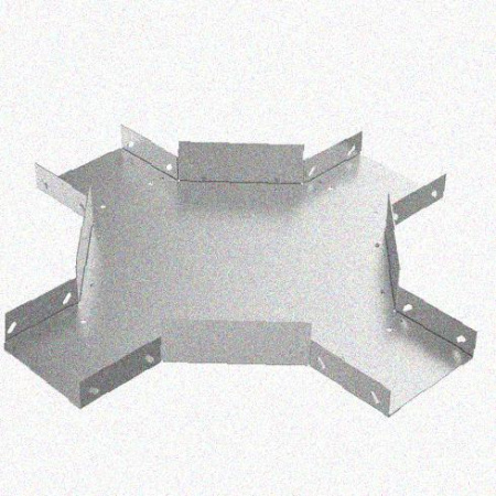 Лоток крестообразный замковый глухой КМЗГ 100х80 УТ1,5, горячее цинкование, S0,8
