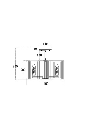 Потолочный светильник 4*E14 40Вт Золото IP20 Solar MOD087CL-04G Maytoni