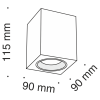 Потолочный светильник 1*GU10 50Вт Черный IP20 Alfa C013CL-01B Technical