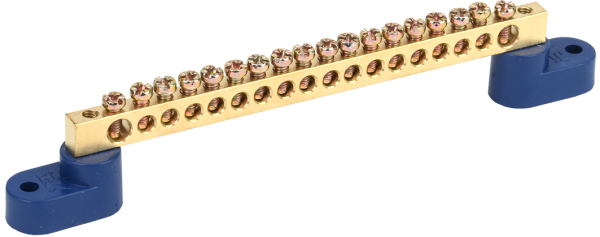 Шина N "ноль" на двух угловых изоляторах ШНИ-6х9-18-У2-С IEK