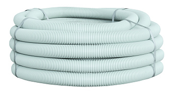 Труба гофр, ПВХ с протяжкой d63 мм (15 м) серая EKF-Plast