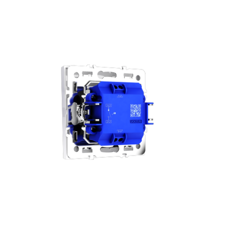 Выключатель встраиваемый Voltum S70 одноклавишный с подсветкой 10А, (белый глянцевый)