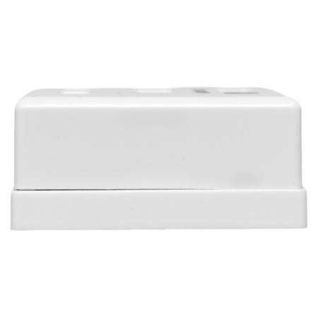 Розетка настенная TERACOM PRO Cat,6 неэкранированная 2 порта RJ-45 Dual IDC белая EKF