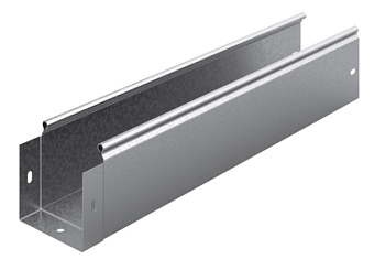 Металлический лоток неперфорированный 100х100х3000, толщ. 1,0 мм, гор. цинк Ostec