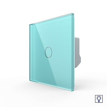 Одноклавишный сенсорный Адаптивный диммер 1 пост, цвет зеленый Livolo