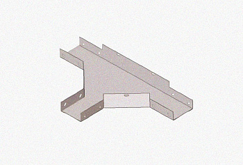 Лоток тройниковый замковый перфорированный ОТЗ 100х85 УТ1,5, горячее цинкование, S1,5