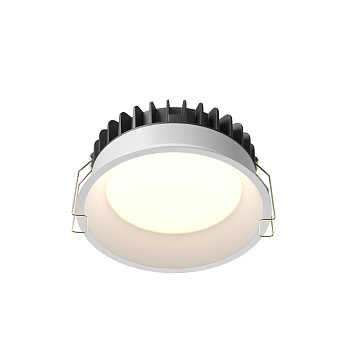 Встраиваемый светильник LED 12Вт Белый IP44 Downlight DL055-12W3-4-6K-W Technical Maytoni