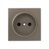 Валенсия Лицевая панель розетки 1-местной б/з 10 А кашемир с защ, штор, EKF