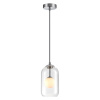 Подвес G9 1*40W LOSTAR хром/белый/прозрачный/стекло B ODEON LIGHT