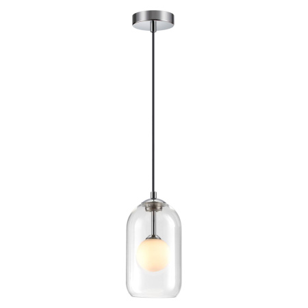 Подвес G9 1*40W LOSTAR хром/белый/прозрачный/стекло B ODEON LIGHT