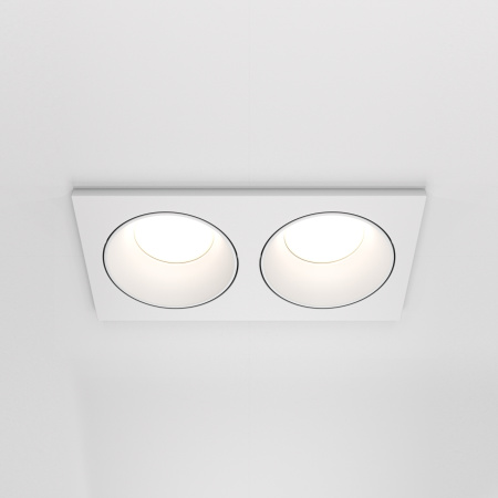 Встраиваемый светильник 2*GU10 50Вт Белый IP65 Downlight DL033-2-02W Technical Maytoni