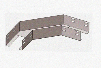 Лоток угловой перфорированный КГ 100х100-135 УХЛ1, поворот на 135, горячее цинкование S1,5
