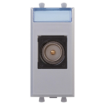 Розетка TV одиночная модульная, "Avanti", "Закаленная сталь", 1 модуль DKC