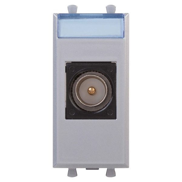 Розетка TV одиночная модульная, "Avanti", "Закаленная сталь", 1 модуль DKC