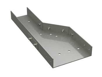 Переходник левосторонний 400/300 H=80, стеклопластик G5 DKC