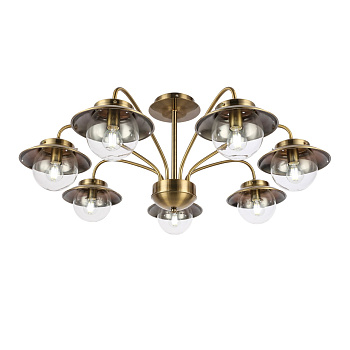 Люстра потолочная Античная бронза/Прозрачный E14 7*40Вт SLE110102-07 EVOLUCE